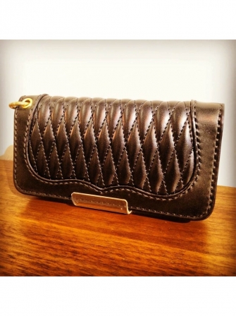 BACKDROP Leathers DIA-WALLET MILKY (バックドロップレザーズ・ダイヤステッチウォレット サイフ・ミルキー)