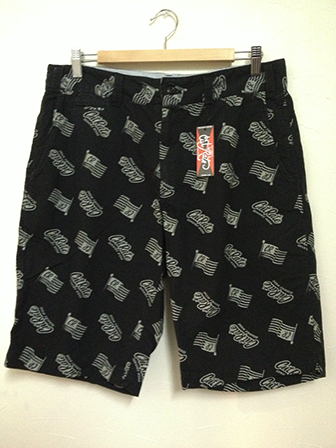 CUTRATE ALLOVER PATTERN SHORT PANTS/BLACK