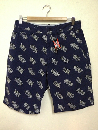 CUTRATE ALLOVER PATTERN SHORT PANTS/NAVY