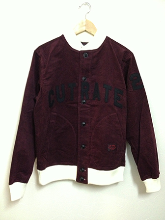 【SALE 50%OFF】CUTRATE CORDUROY CADET JACKET/BURGANDY(カットレート・コーデュロイカデットジャケット・バーガンディー)