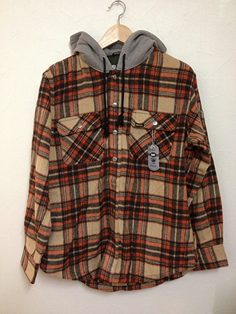 BULCO NEL FOOD SHIRTS  OR(ブルコ・ネルフードシャツ・オレンジ)