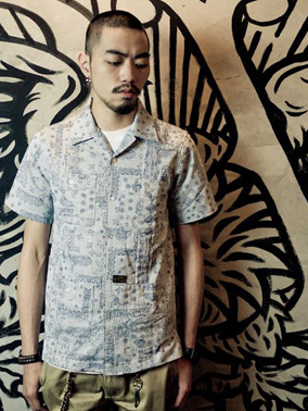 Provider Rebel Without A Cause"Pattern Shirt" NAVY