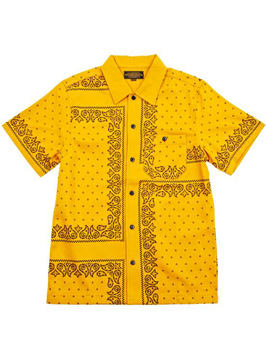 【SALE 30%OFF】Provider  KEEP ROLLING "Bandana Shirt" MUSTARD