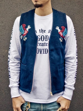 【SALE 50%OFF】Provider KEEP ROLLING "Chimayo Vest"NAVY