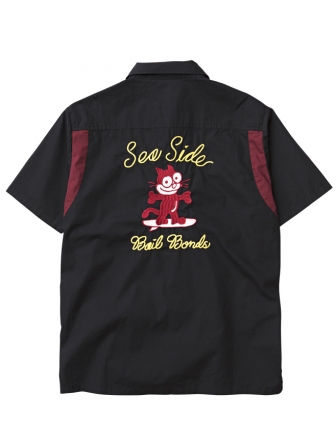 【SALE 50%OFF】FUCT SSDD BAIL BONDS BOWLING SHIRT　4313BLACK　(ファクト・ボールボーンズボーリングシャツ・ブラック)