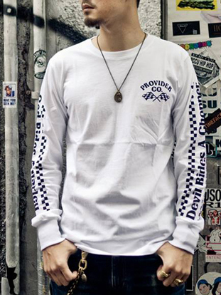 Provider Flag L/S Tee WHITE(プロバイダー・フラッグロングスリーブTシャツ・ホワイト)