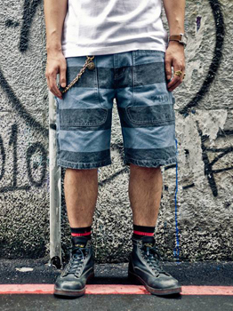 【SALE 30%OFF】Provider Prisoner Shorts BLACK×GRAY(プロバイダー・プリズナーショーツ・ブラック×グレー)