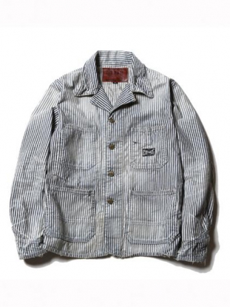 CUTRATE HICKORY COVERALL JACKET(カットレート・ダメージ加工ヒッコリージャケット)